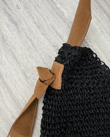 Torba papierowa pleciona Summer Time czarna