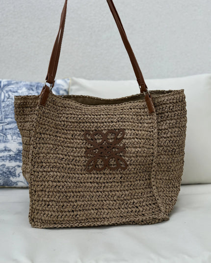 Torba kosz pleciony słomkowy Sunny Bag beżowy