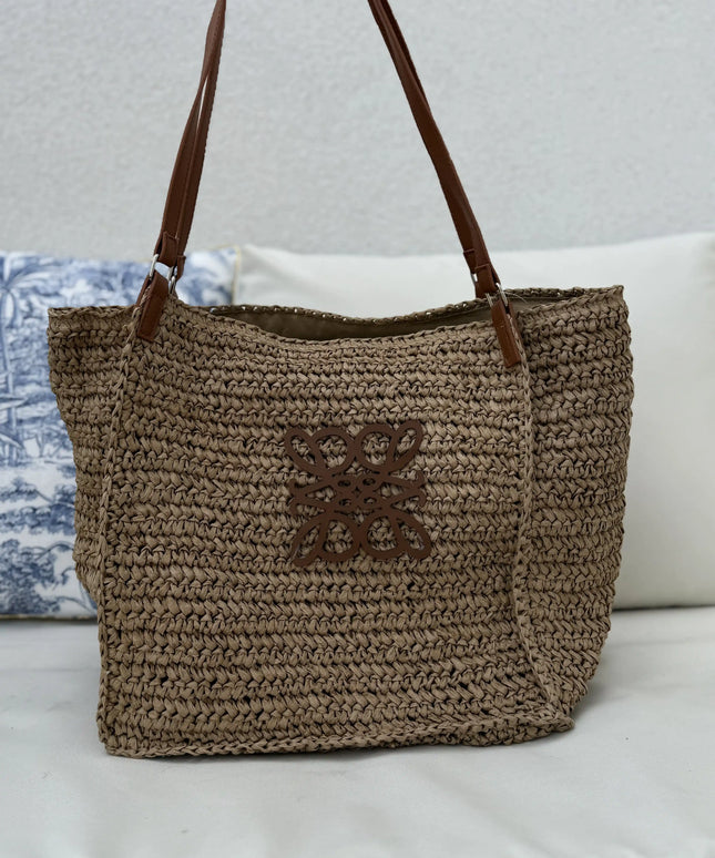 Torba kosz pleciony słomkowy Sunny Bag beżowy