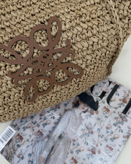 Torba kosz pleciony słomkowy Sunny Bag beżowy