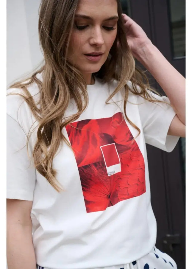 T-shirt Lemonada Pantone czerwień