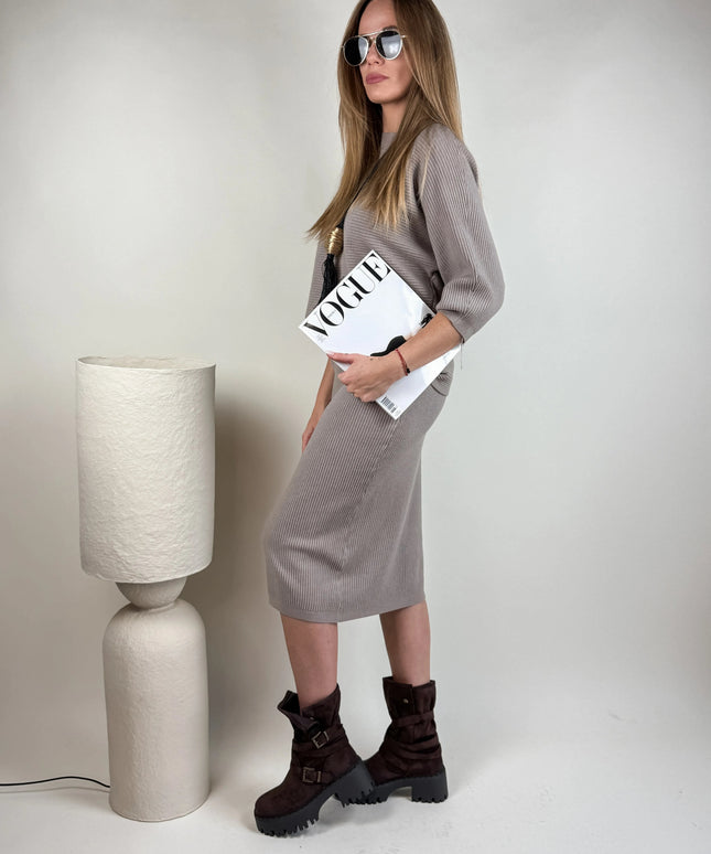 KOMPLET DZIANINOWY DOLCE TAUPE - BLUMANIA