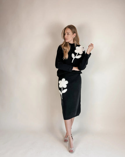 KOMPLET DZIANINOWY PIANO CZARNY - BLUMANIA