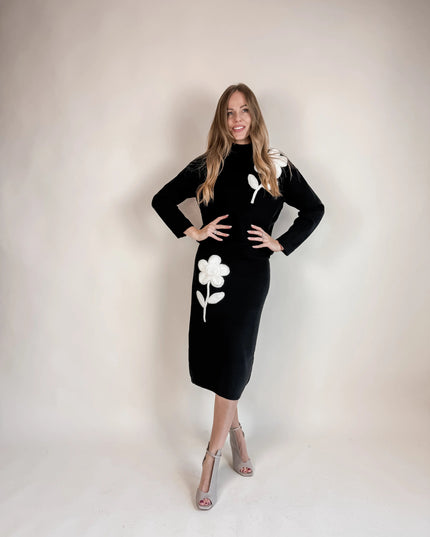 KOMPLET DZIANINOWY PIANO CZARNY - BLUMANIA