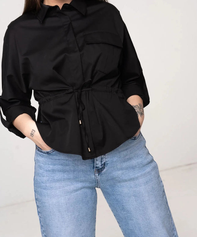 KOSZULA JOPLIN CZARNA - BLUMANIA