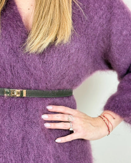 PASEK ZE SKÓRY NATURALNEJ ZAMSZOWEJ TERII - BLUMANIA