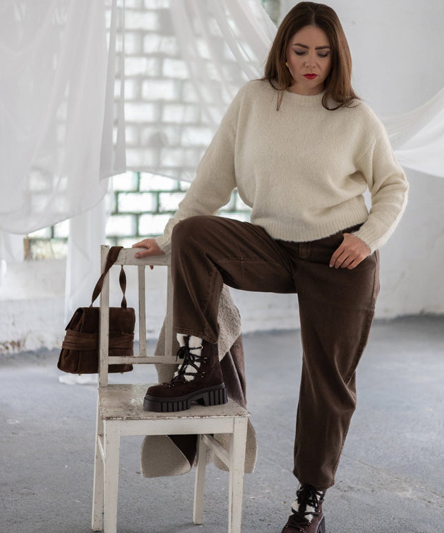 SPODNIE CARMEN CZEKOLADOWE - BLUMANIA