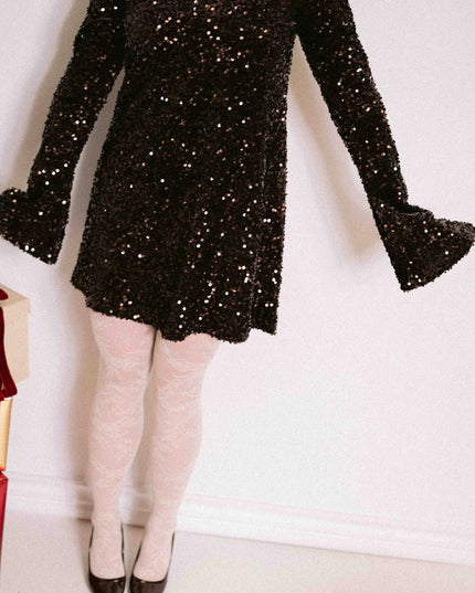 SUKIENKA VICKI CEKINOWA CZEKOLADOWA - BLUMANIA