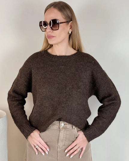 SWETER MUSSY CZEKOLADOWY - BLUMANIA