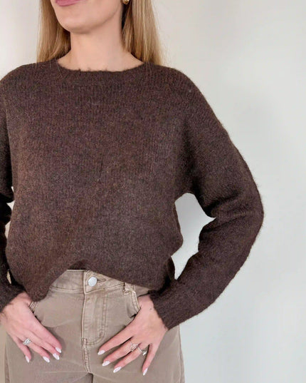 SWETER MUSSY CZEKOLADOWY - BLUMANIA