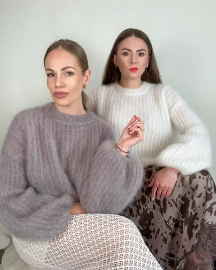 SWETER STELLA Z MOHEREM TAUPE - BLUMANIA